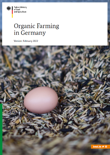 Cover of the brochure Organic Farming in Germany