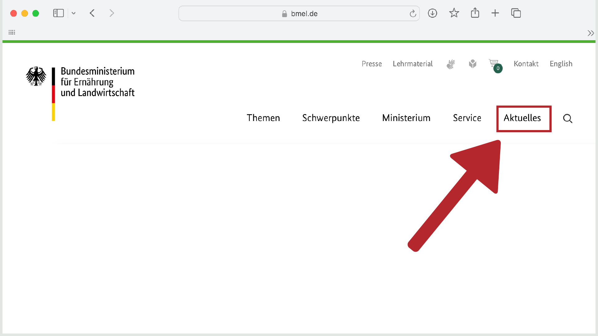 Screenshot von BMEL.de - Aktuelles Screenshot von BMEL.de - Aktuelles