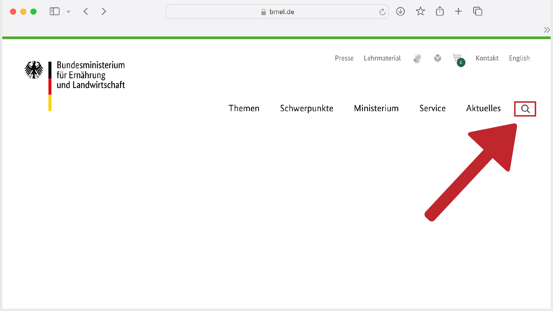 Screenshot von BMEL.de - Symbol Suche Screenshot von BMEL.de - Symbol Suche