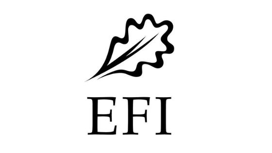 Logo mit dem Schriftzug EFI und einem Blatt
