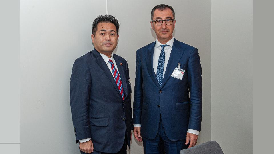 Federal Minister for Food and Agriculture Cem Özdemir together with his Japanese counterpart Atsushi NONAKA.