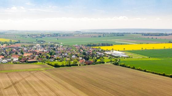 Luftaufnahme einer ländlichen Region