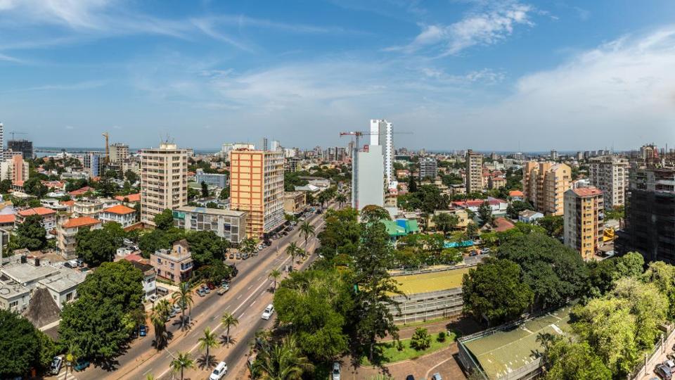 Sicht auf Maputo aus der Luft