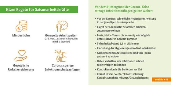 Sharepic zum Thema Regeln für Saisonarbeitskräfte