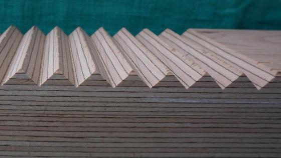 Detailansicht eines Holzmoduls für wandelbaren Holzhybrid-Bau