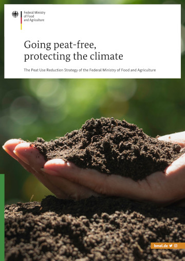 Cover of the brochure Going peat-free, protecting the climate