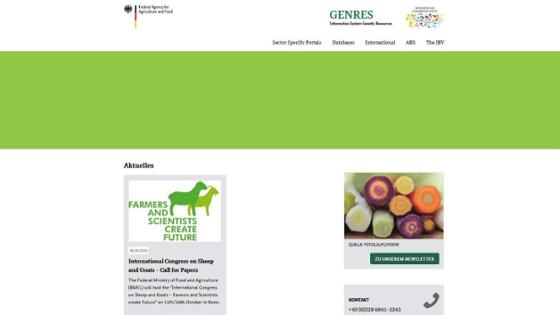 GENRES website screenshot